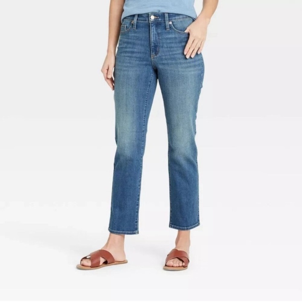 NWT Universal Thread high rise‎ straight leg jeans vintage stretch size 30